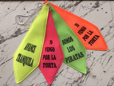 CORBATA DE TELA FLUO