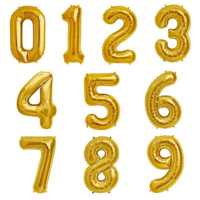 GLOBO NUMERO 80CM DORADO