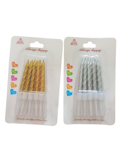 VELA TORNEADA X10 7CM