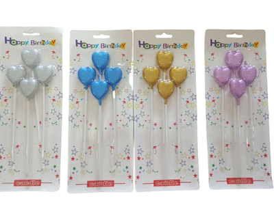 VELA CORAZON CON BRILLO