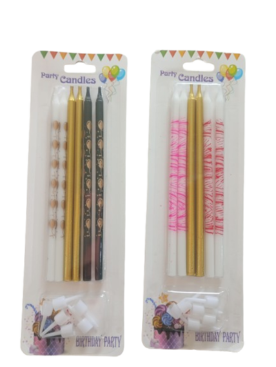 VELA LAPIZ ESTAMPADA X6