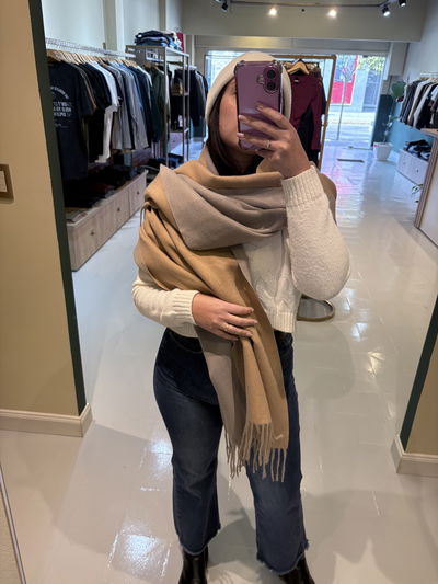 Ruana premium cashmere reversible 