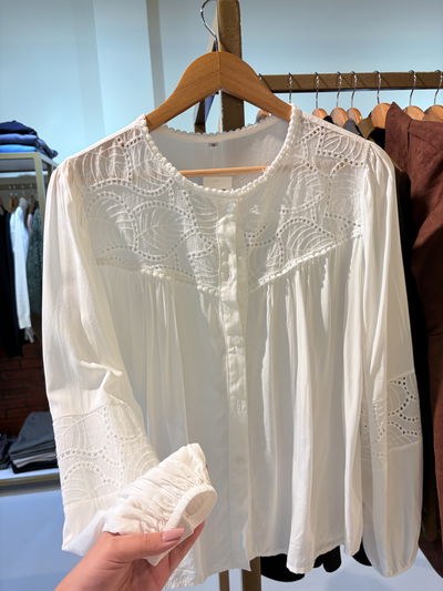 Camisa broderi blanca ER