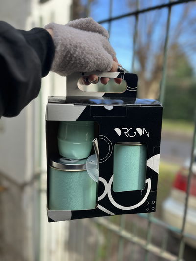 Mate + yerbero + azucarero + caja prm