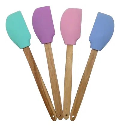 Espátula silicona y madera 29cm