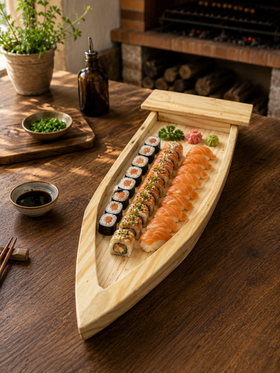 Barco sushi tamaño familiar