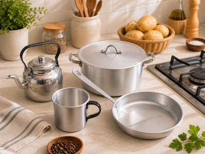 Bateria de cocina 1 (4 art + 1 tapa)