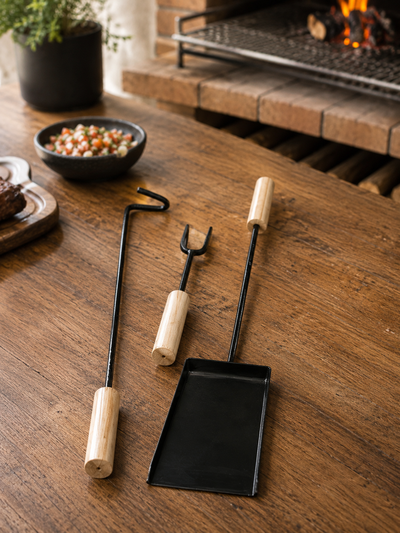 Set utensilios asador x3