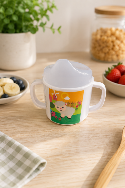 Vaso con piquito y manija para bebe