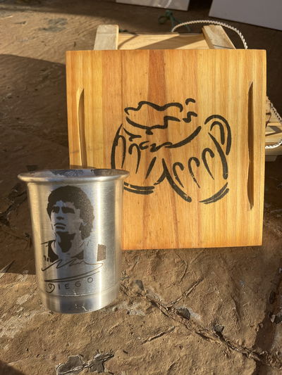 pack x 10 box 30 tabla pintada + vaso 500ml