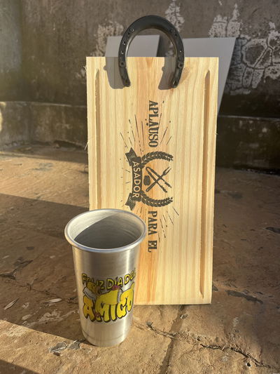 Pack x6 tabla 38x20 + vaso 700ml