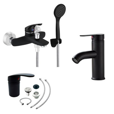 Set de griferías monocomando GENÉRICAS BLACK