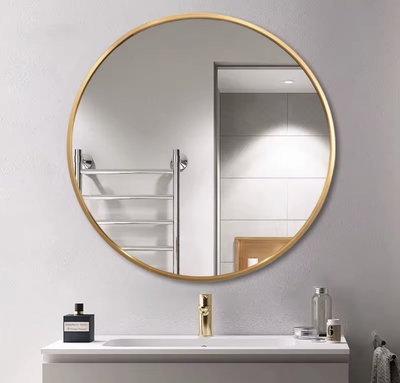 Espejo circular marco PVC GOLD
