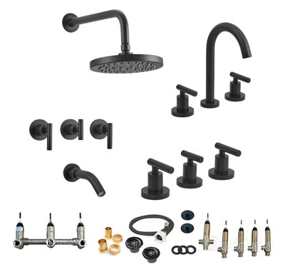 Set de griferías PEIRANO ADRA BLACK