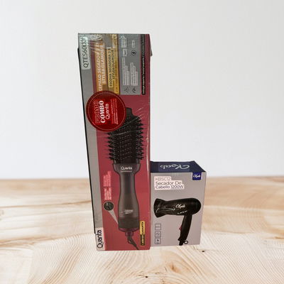 Cepillo secador 2 en 1 Quanta con 1 secador de cabello 1200w de regalo