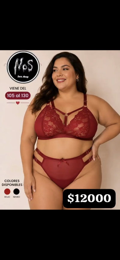 Conjunto belén corpiño con arnes y less doble tira del 105 al 130