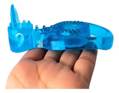 Anillo Peneano Vibrador Doble Lengua Estimulador Clitoris