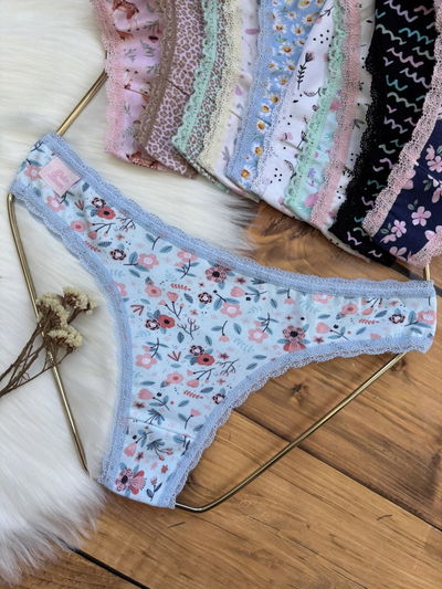 Pack x3 less estampadas con puntilla 