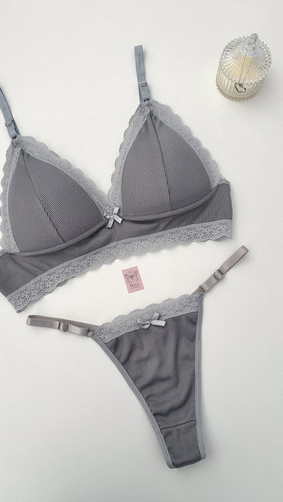 Conjunto top triángulo soft de morley com puntilla