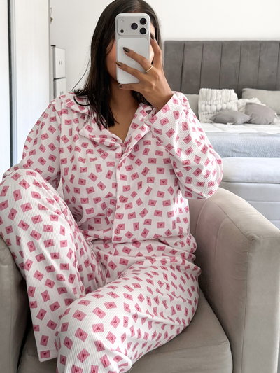 PIJAMA CAMISERO DE MORLEY 💌