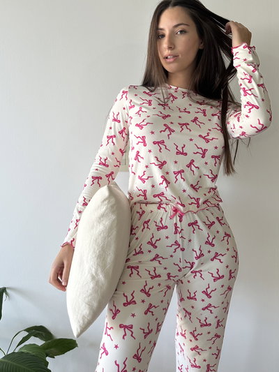 Pijama modal soft con moños 🎀