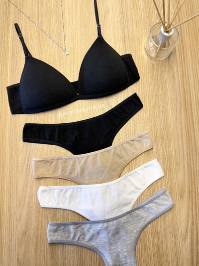 Conjunto triángulo soft de algodón 