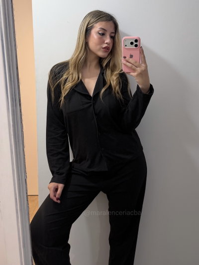 Pijama camisero largo - LISOS