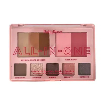 Paleta de Maquillaje Ruby Rose All-In-One | Bronceador, Rubor y Sombras