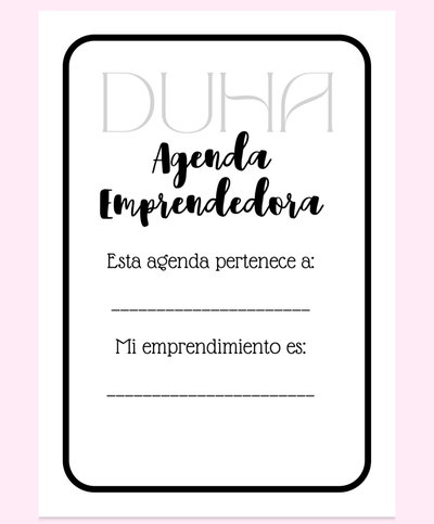 PDF IMPRIMIBLE - AGENDA EMPRENDEDORA