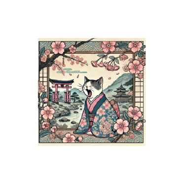 postal gatito oriental