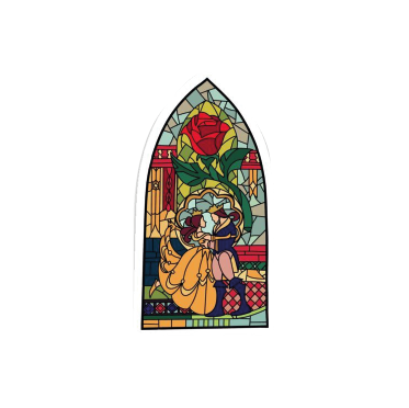 Vitral la bella y la bestia