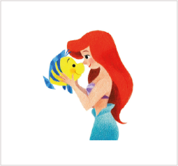 Sirenita y Flounder