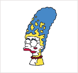Marge maquillada
