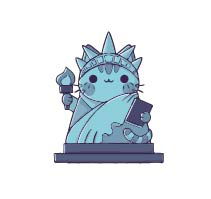 Gatito estatua de la Libertad