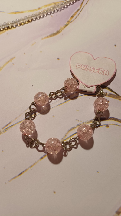 Pulsera cadenita rosa