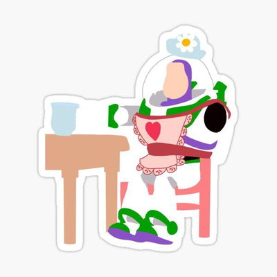 Buzz tomando el té