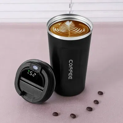Vaso termico con medidor de temperatura