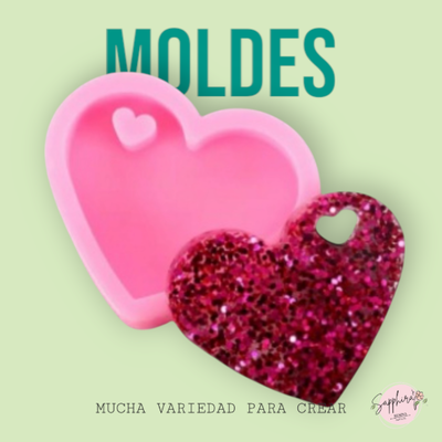Molde corazon con mini corazón