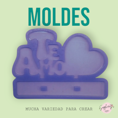 Molde corazón con te amo