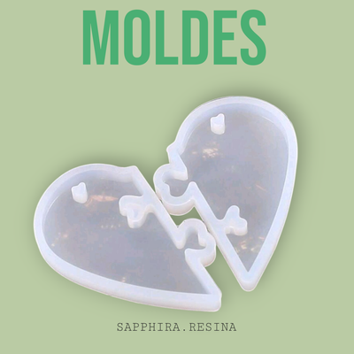 Molde corazon partido chico