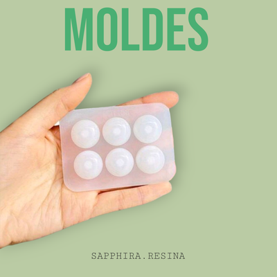 Seis cavidades redondas para joyería