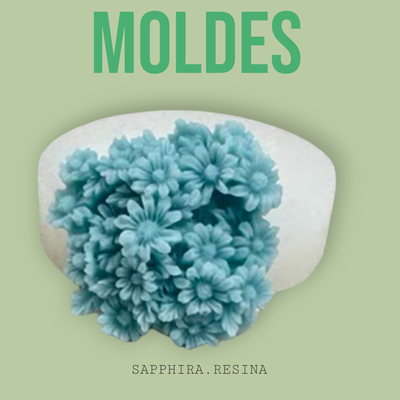 Molde ramo de margaritas 11x7