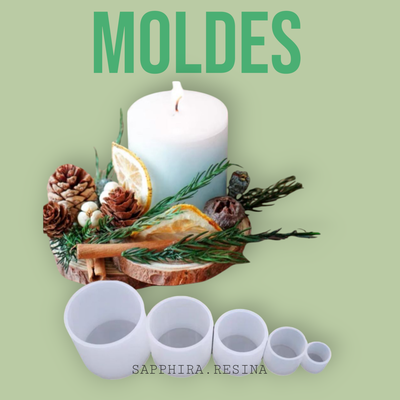 Molde 5 velas cilindro