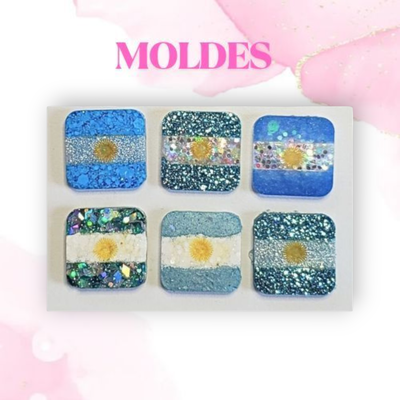 Escarapelas x 6 cuadrados