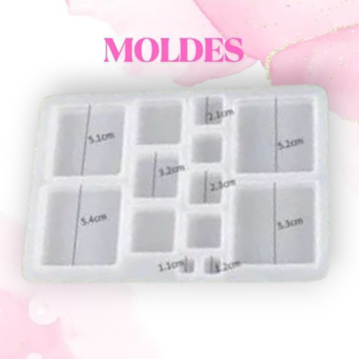 Molde distintos cuadrados aros llaveros collares