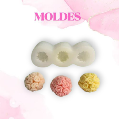 Molde 3 ramos de rosa COD 002C15 (Motivos florales)