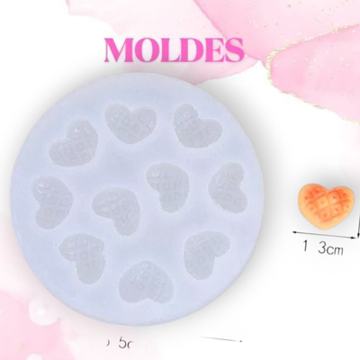 MOLDE SILICONA MINI CORAZON 6J3 (Dijes)