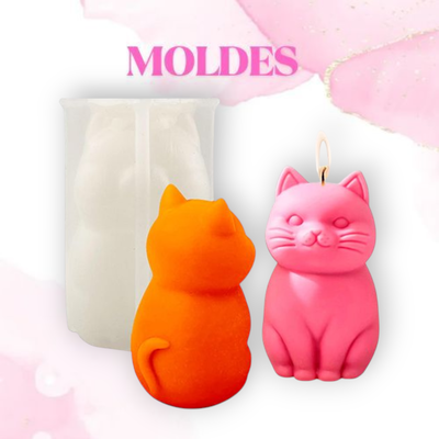 MOLDE SILICONA GATITO GRANDE SENTADO (025M3)