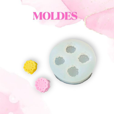 MOLDE SILICONA 4 GALLETITAS 6S3 (Dijes)