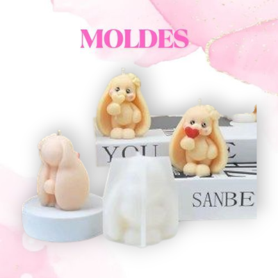 MOLDE SILICONA CONEJO OREJAS GIGANTES (25O3)